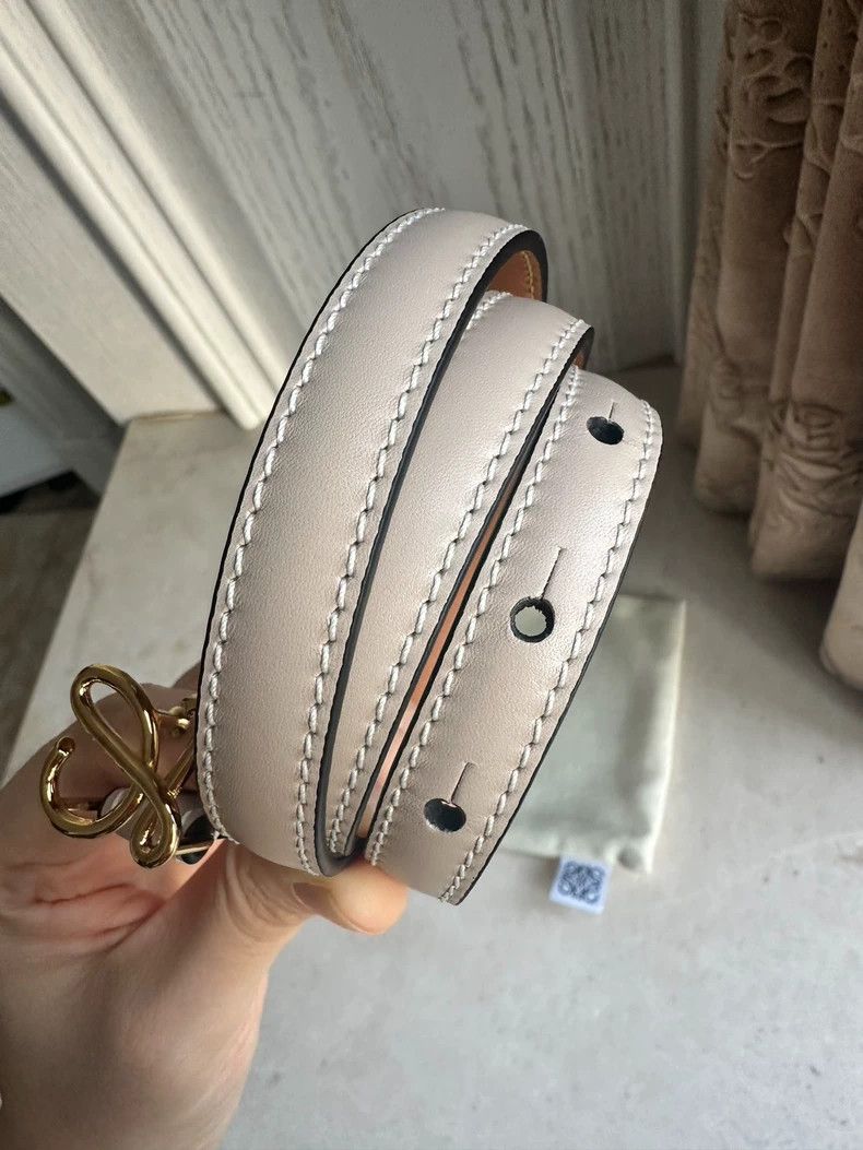 Loewe LOEWE Smooth leather fine leather narrow belt Size ONE SIZE - 3 Thumbnail