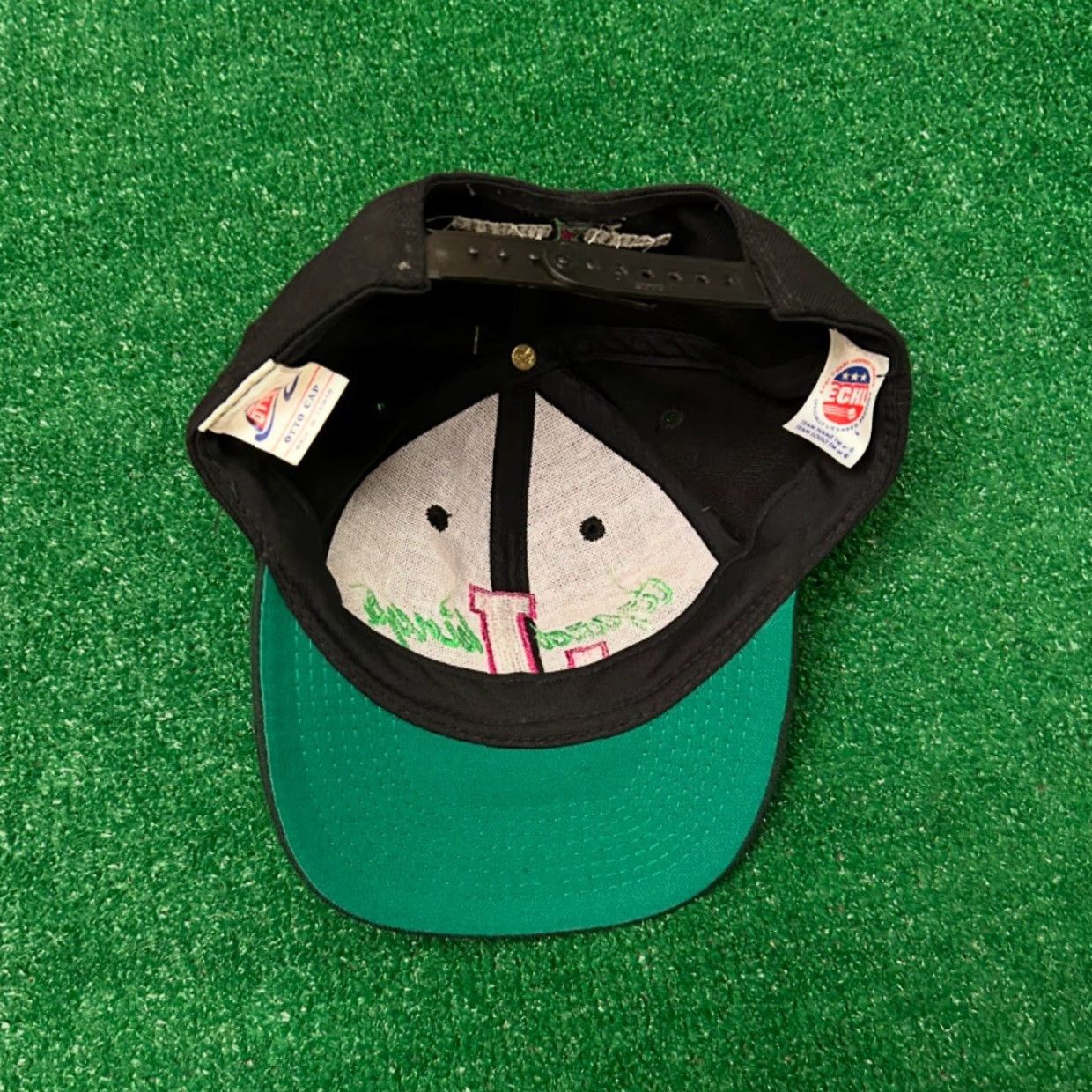 Vintage VINTAGE 90s Jacksonville Lizard Kings Hockey Script Logo VTG SnapBack Hat Adult One Size Black Adjustable Men Size ONE SIZE - 3 Thumbnail
