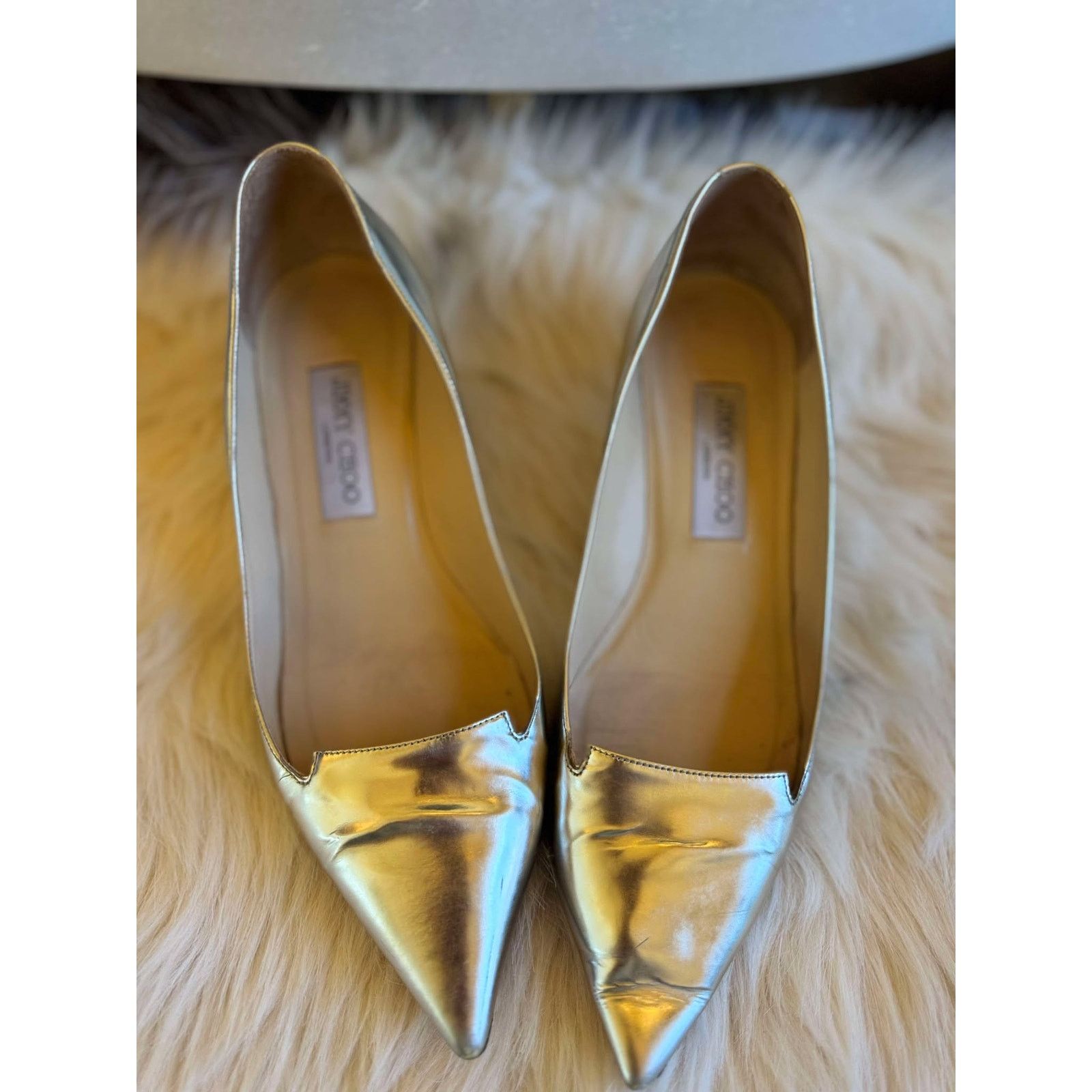 Jimmy Choo Jimmy Choo Silver Kitten Heels – Durable w/Protectors Size US 9 / IT 39 - 9 Thumbnail