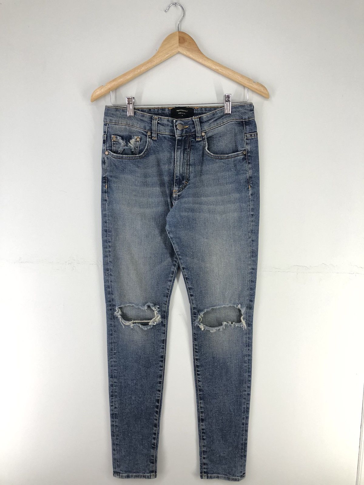 Represent Clo. Represent Destroyer Denim Rockstar Blue Skinny Jeans Size US 28 / EU 44 - 1 Thumbnail