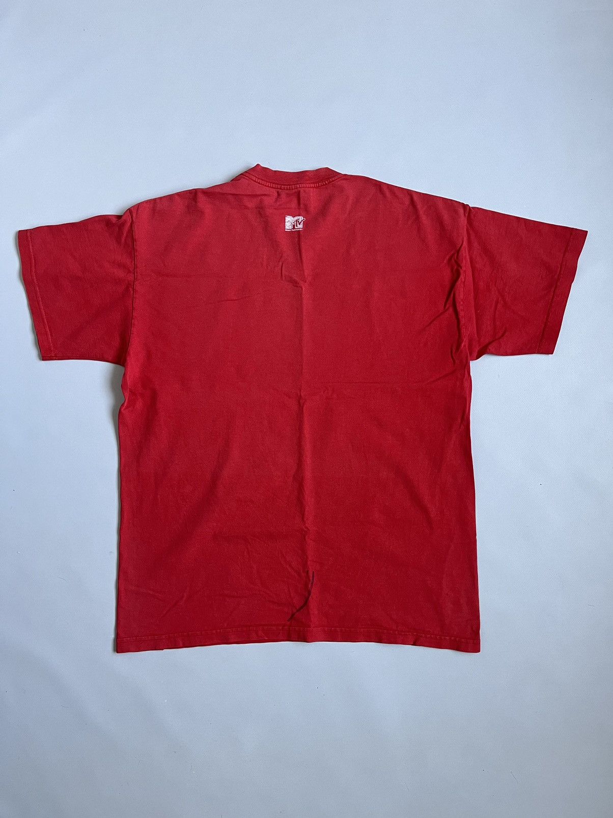 Mtv Vintage 2003 Jackass MTV Fruit Of The Loom Red Faded T-shirt Size US M / EU 48-50 / 2 - 10 Thumbnail