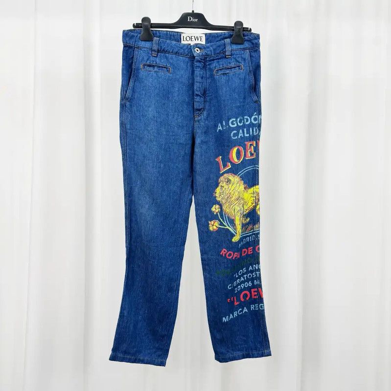 Loewe LOEWE Blue Denim Logo Casual Pants 0089 Size US 36 / EU 52 - 1 Thumbnail