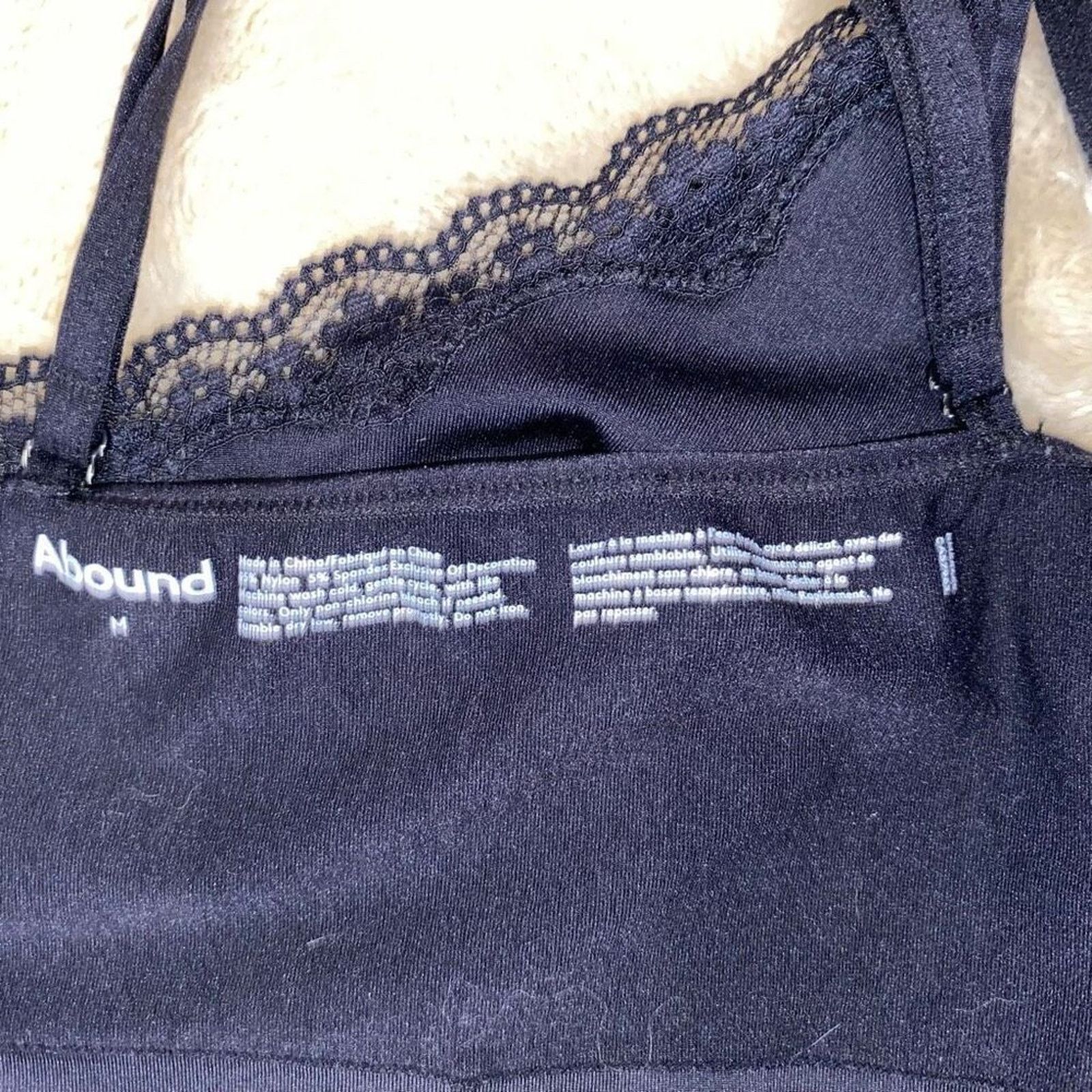 Other Abound Lace Border V-Neck Ribbed Bralette | Sz M Size ONE SIZE - 4 Thumbnail