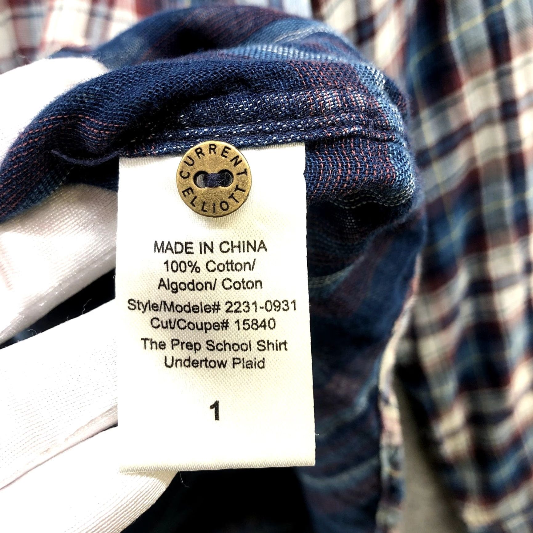 Vintage Current Elliott The Prep School Shirt Undertow Plaid Womens S Oversized Knit Button-Up Blue Casual Bohemian Grunge School 90s Womens Size S / US 4 / IT 40 - 6 Thumbnail