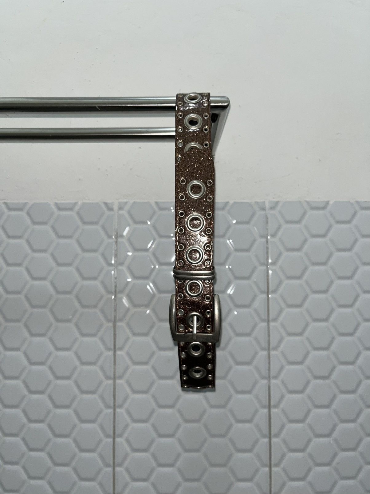 Japanese Brand × Vintage Y2k Glitter Studded Prong Belt Size 30 - 3 Thumbnail
