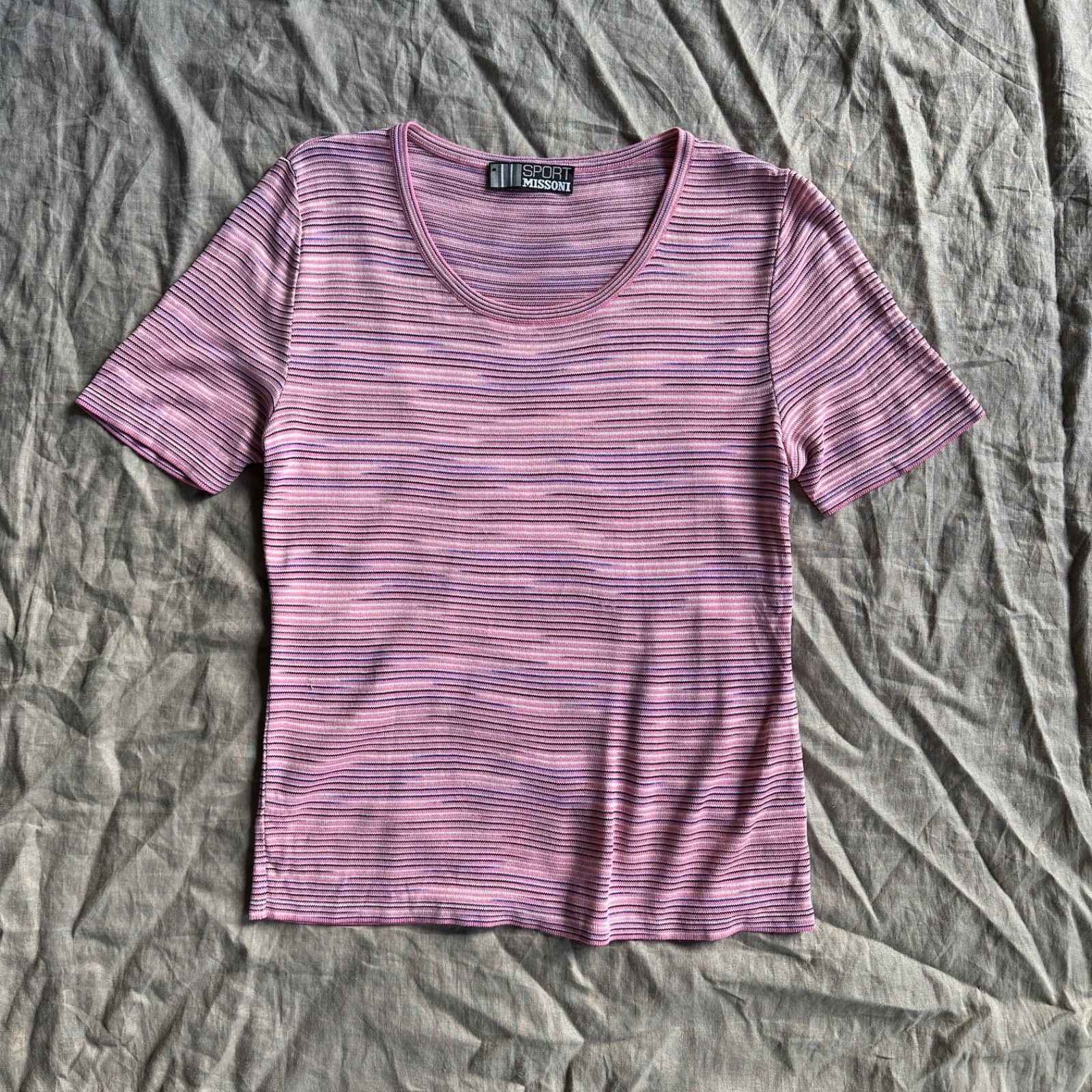 Missoni Missoni Sport Vintage Knit Rayon T-Shirt Striped 9384AC Size US M / EU 48-50 / 2 - 1 Thumbnail