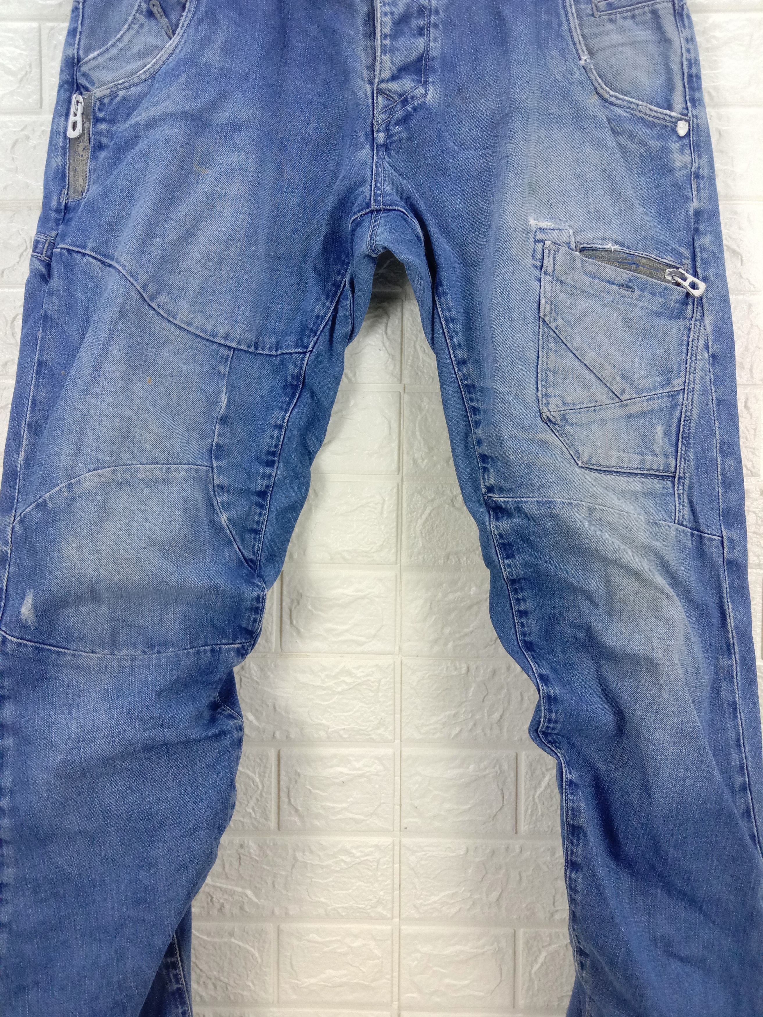 Japanese Brand Vintage Police Multi Pocket Blue Wash Jeans Size US 34 / EU 50 - 3 Thumbnail