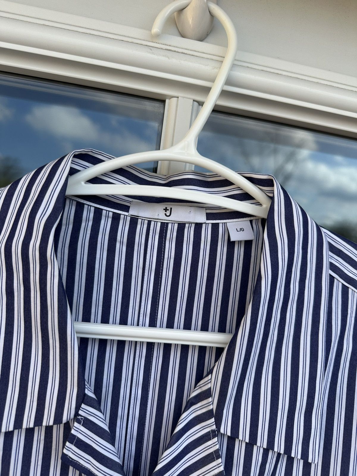 Jil Sander × Uniqlo Jil Sander J+ Uniqlo Oversized Striped Pocket Shirt Size US L / EU 52-54 / 3 - 5 Thumbnail