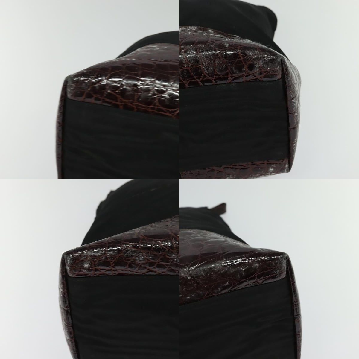 Prada PRADA Hand Bag Nylon Black Gold Size ONE SIZE - 10 Thumbnail