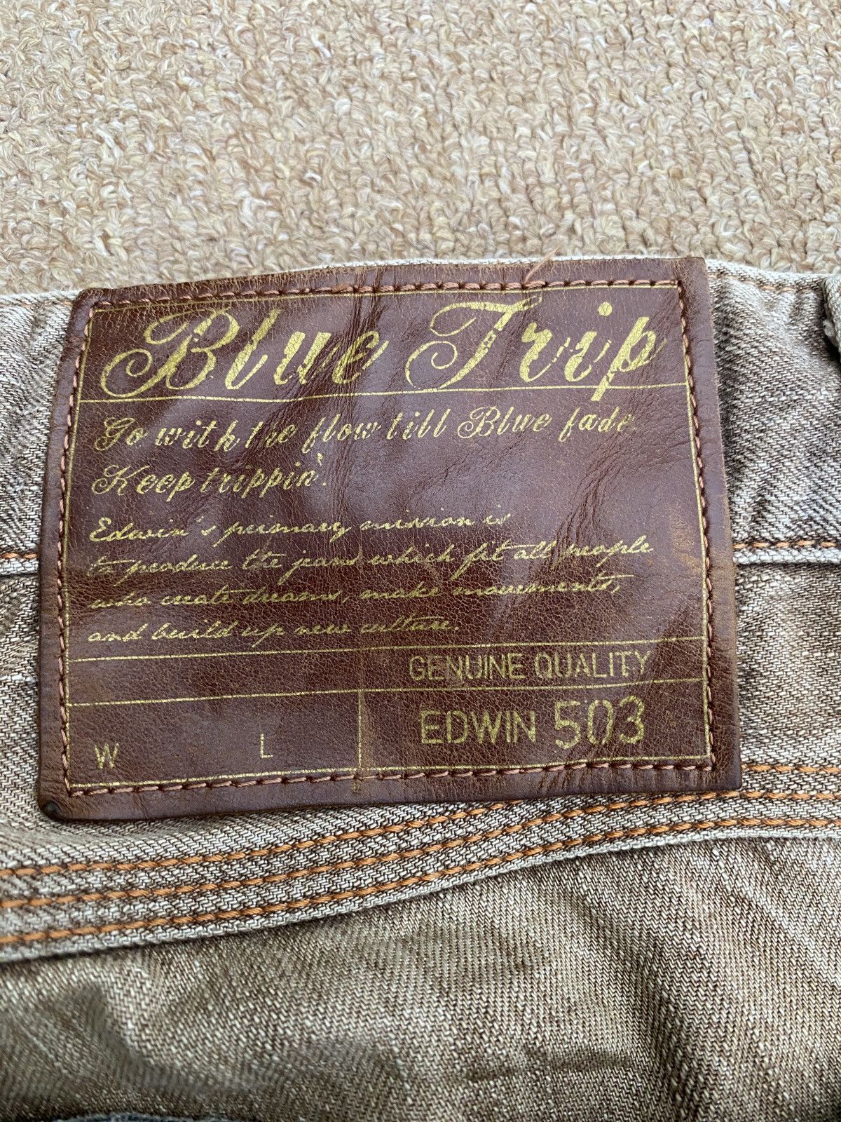 14th Addiction × Edwin × Vintage Vintage edwin blue trip loose cut denim Size US 30 / EU 46 - 9 Thumbnail