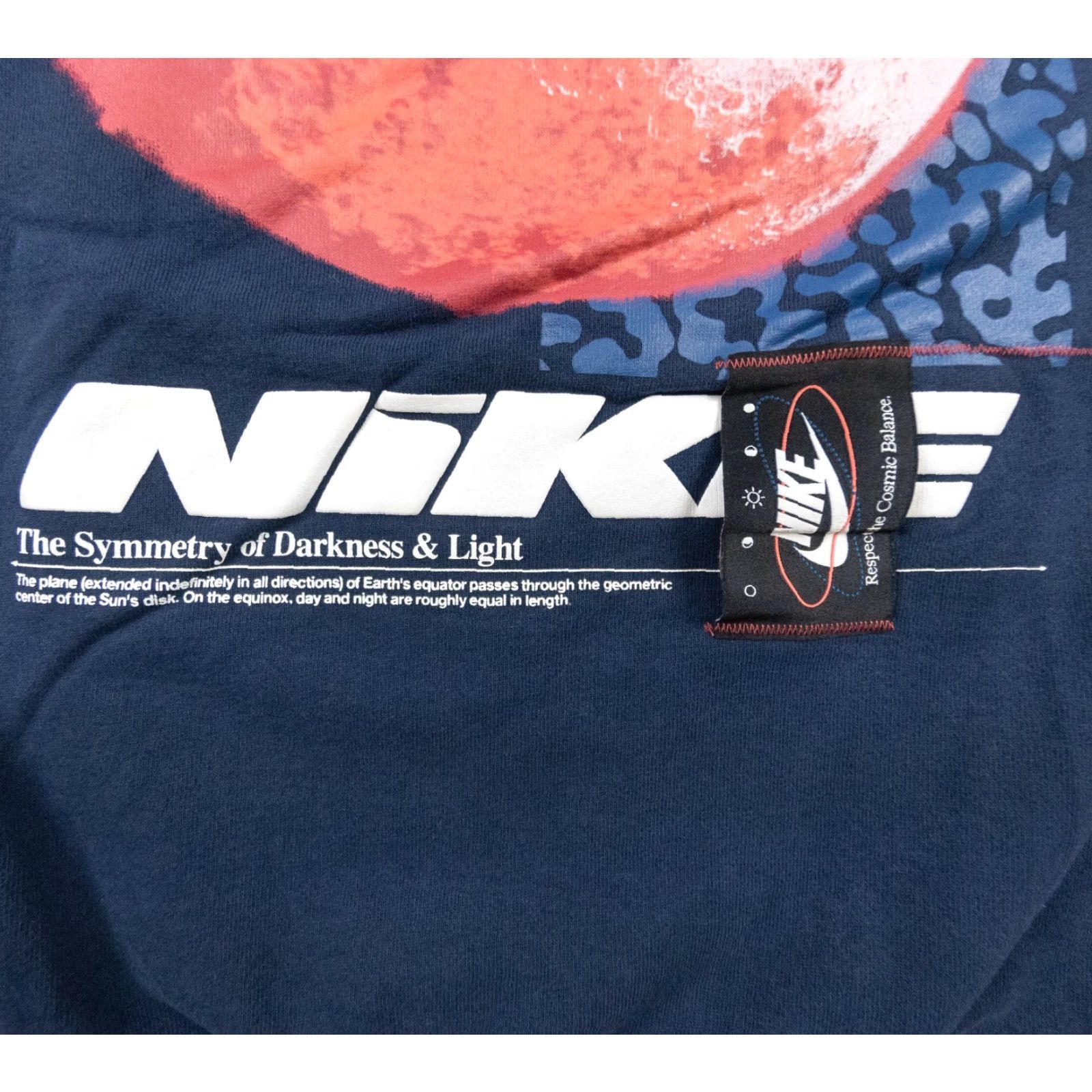 Nike Nike Cosmic Balance Hoodie Sweatshirt Adult Large Blue Fleece Logo Pullover Mens Size US L / EU 52-54 / 3 - 3 Thumbnail