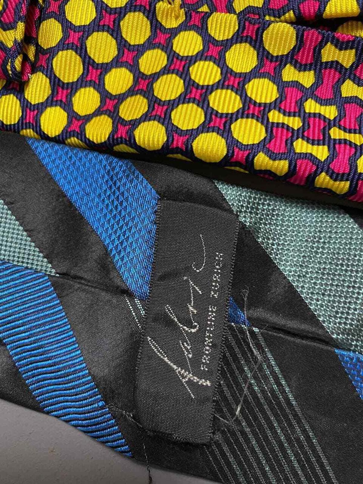 Designer Lot of 2 Fabric Frontline Zurich Silk Tie Blue Stripe Size ONE SIZE - 5 Thumbnail