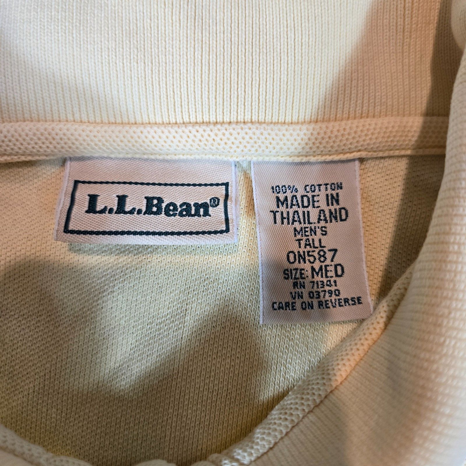 L.L. Bean LL Bean Yellow Polo Shirt Medium Tall Knit Short Sleeve Size US M / EU 48-50 / 2 - 3 Thumbnail