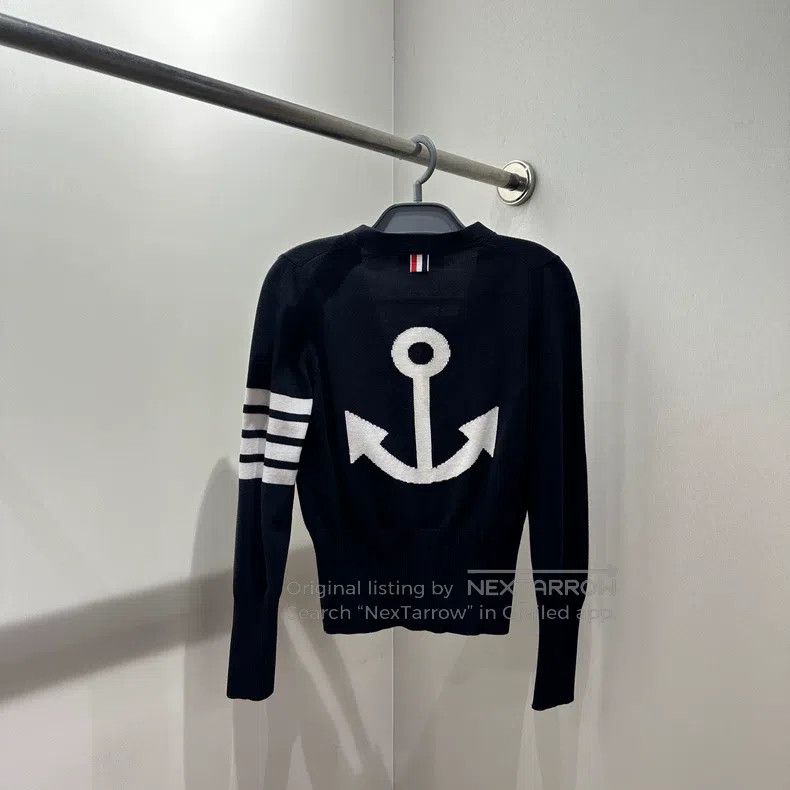 Thom Browne Thom Browne Anchor Four-Stripe Knit Cardigan Size XS / US 0-2 / IT 36-38 - 1 Thumbnail