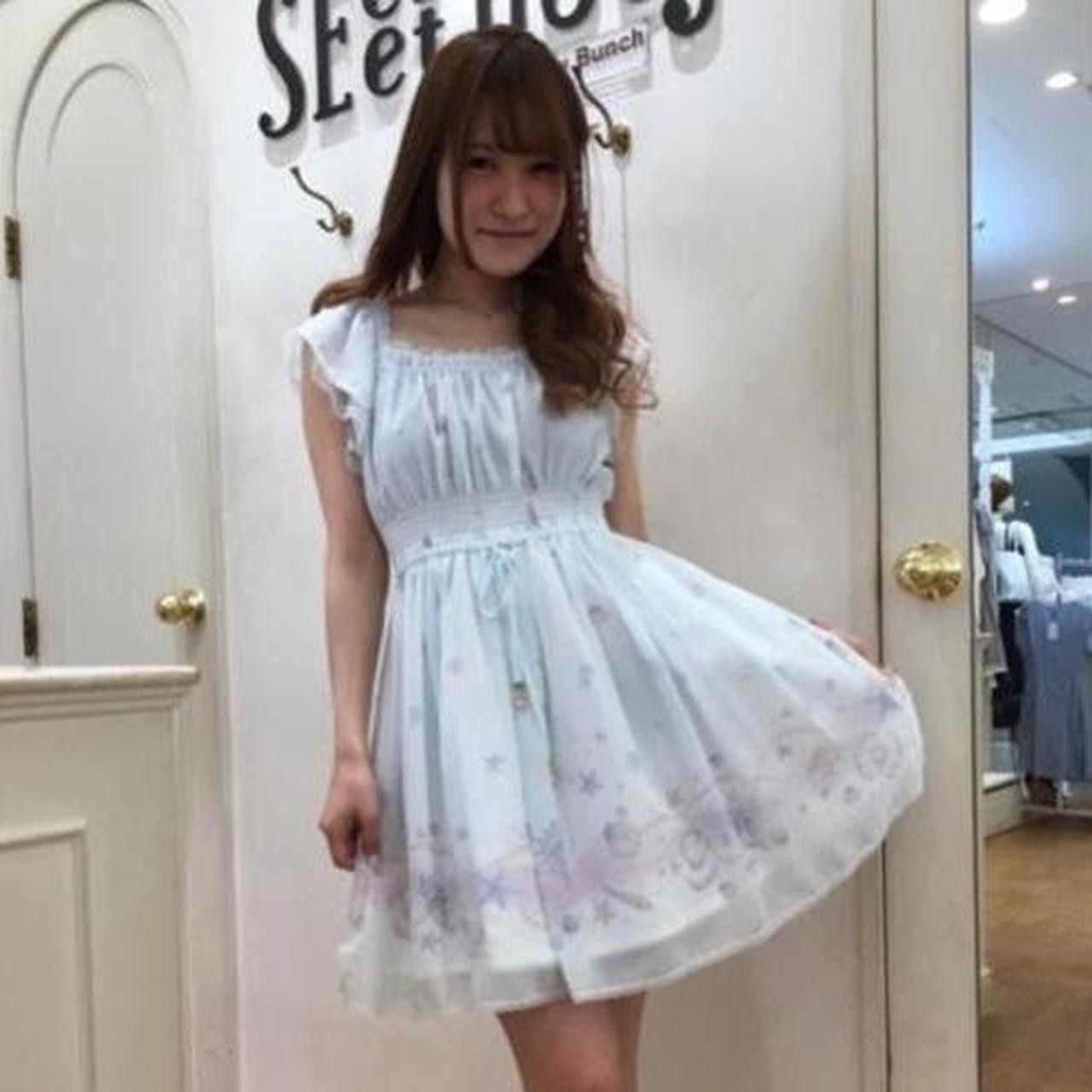 Designer Secret Honey Women's White and Blue Dress Size ONE SIZE - 1 Thumbnail