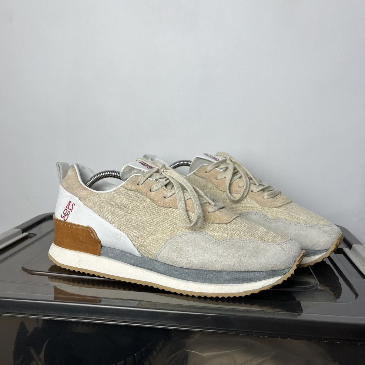 A.S.98 A.S.98 Burke Lux Italian Sneakers Handcrafted Retro Runner Size US 9 / EU 42 - 1 Thumbnail