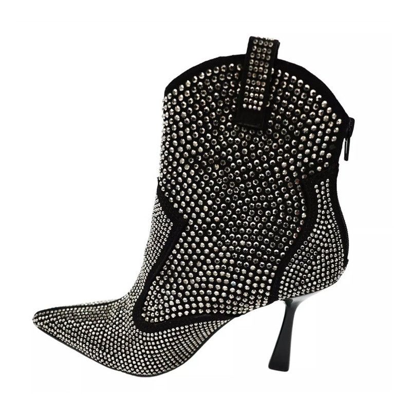 I.N.C INC Womens Oaklynne Black Rhinestone Booties NIB Size 7 Size US 7 / IT 37 - 1 Thumbnail