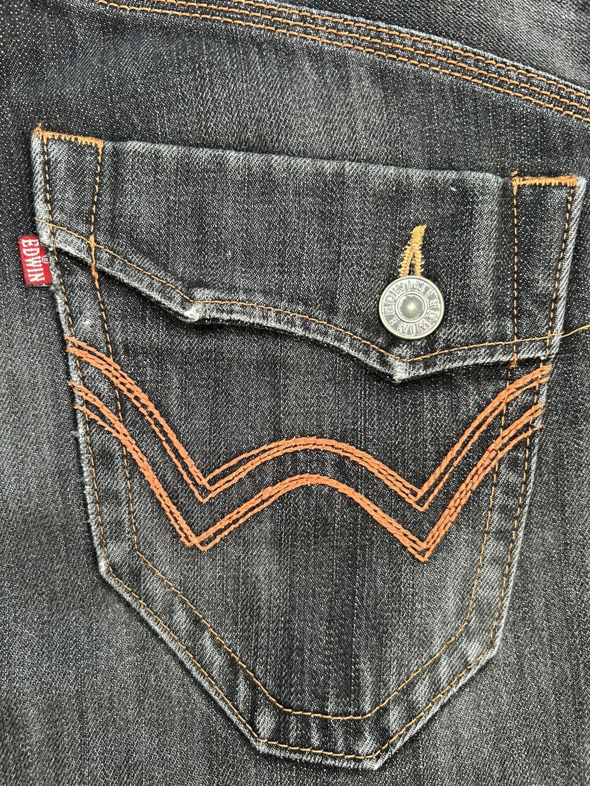 Kapital Flare Vintage Edwin Buckle Back Distressed Denim Jeans Size US 31 - 8 Thumbnail