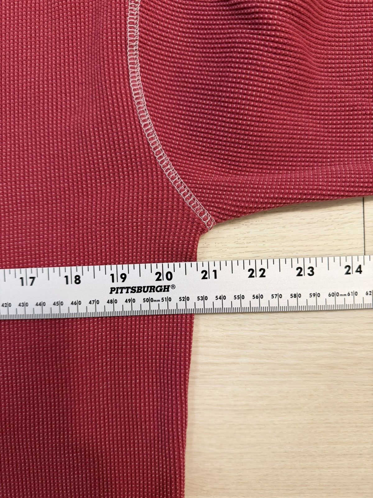 Other 90’s Vintage Red Henley Thermal Shirt Size US XL / EU 56 / 4 - 5 Thumbnail