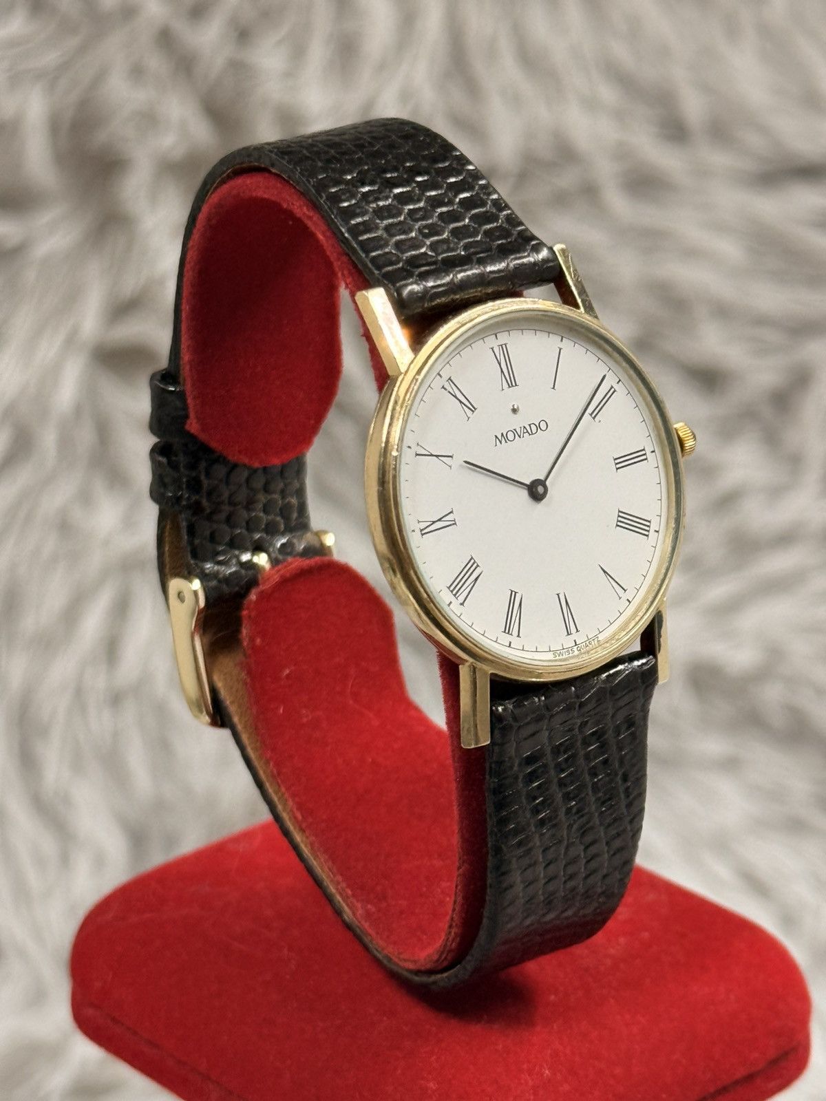 Vintage MOVADO ETA Swiss Quartz Men’s Watch 14K Solid Gold Size ONE SIZE - 3 Thumbnail