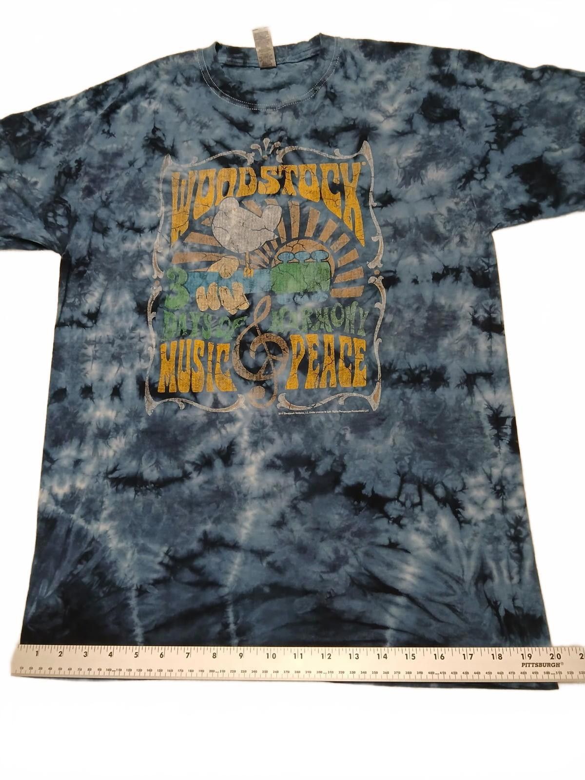 Other M&O Gold Unisex Sz M Blue Woodstock T-Shirt Music & Peace Size US M / EU 48-50 / 2 - 6 Thumbnail