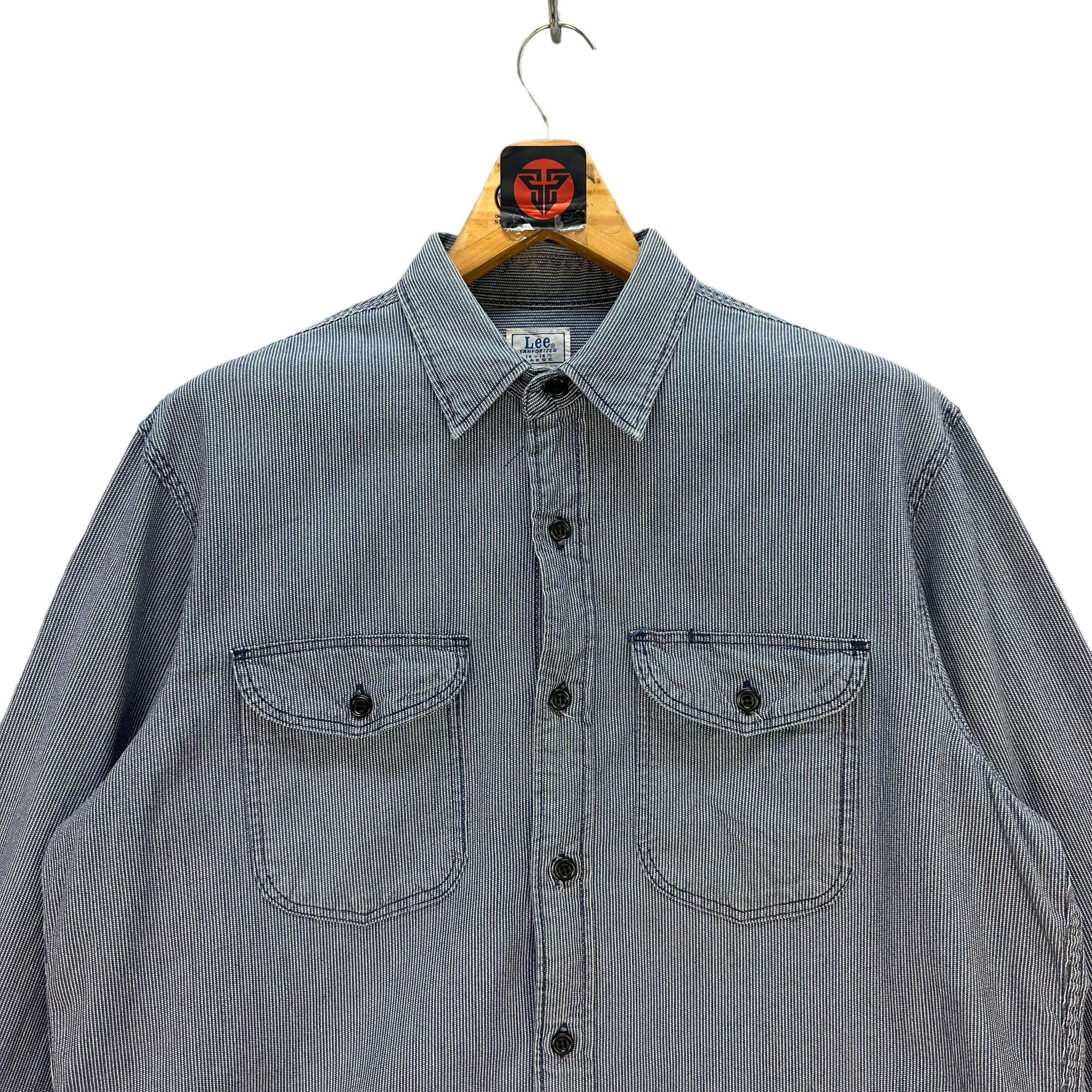 Lee LEE SANFORIZED HIKORI BUTTON UPS SHIRT #7547-152 Size US L / EU 52-54 / 3 - 2 Thumbnail