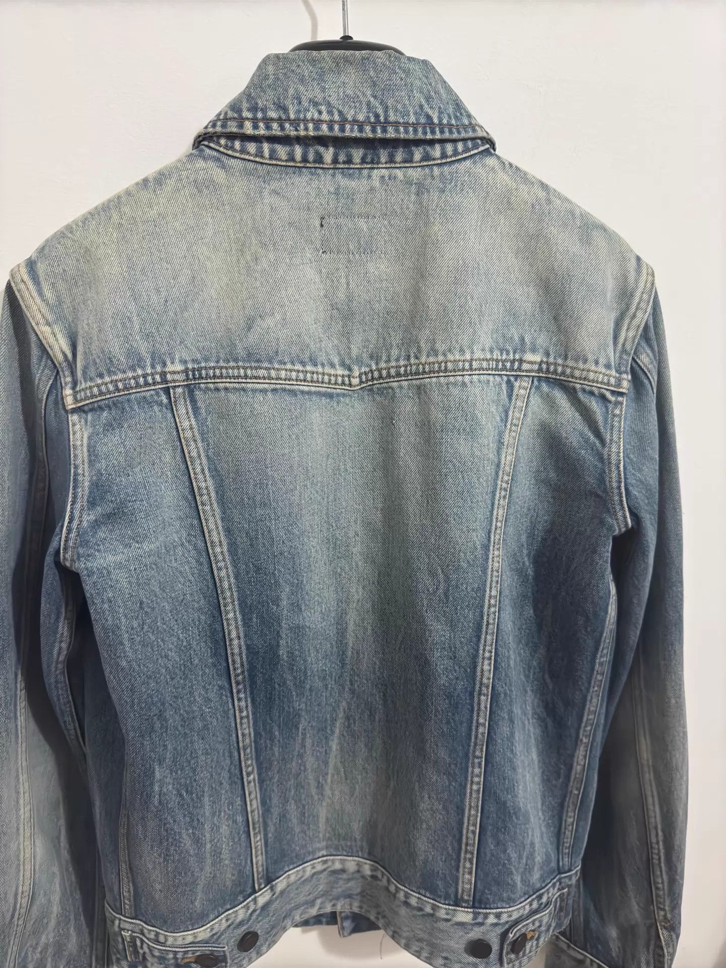 Saint Laurent Paris SLP 17ss Light Blue Sludge Medallion Denim Jacket S Size US S / EU 44-46 / 1 - 6 Thumbnail