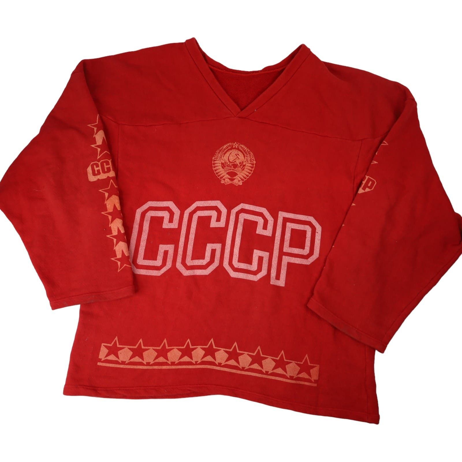 image of Vintage Soviet Union Cccp Vladimir Krutov Hockey Jersey in Red, Men's (Size XL)