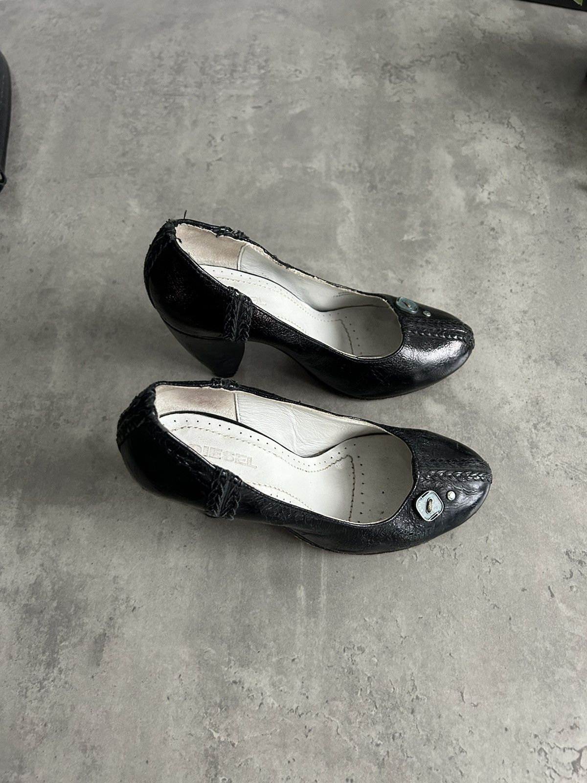 Diesel × Japanese Brand × Vintage Diesel Vintage Avant Garde Heels leather Y2K Size US 6 / IT 36 - 6 Thumbnail