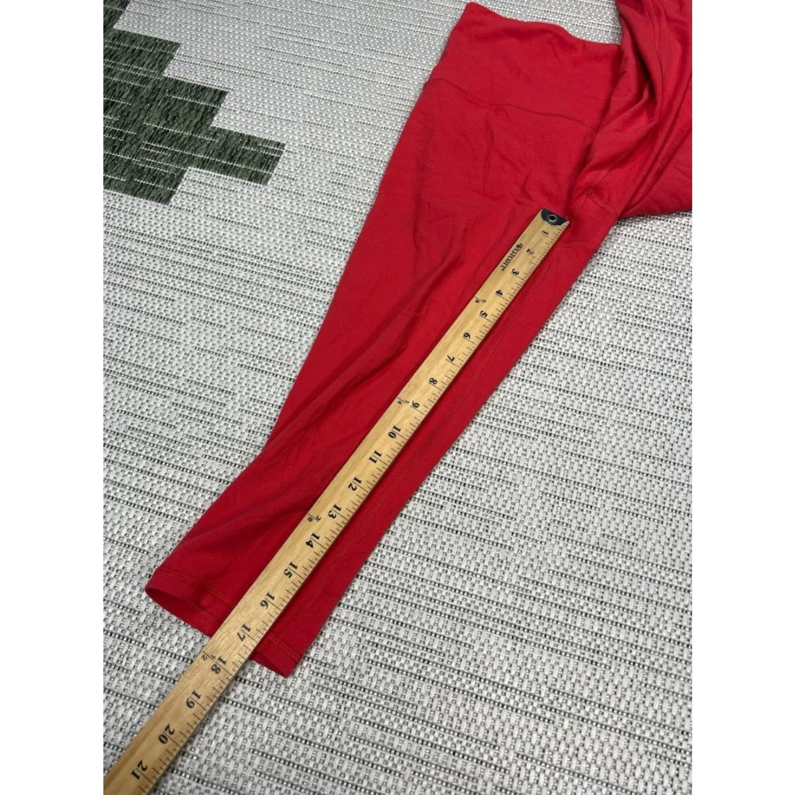 Athleta Athleta Leggings Shirt Womens Small Red Athleisure Yoga Elation Cropped Stretch Nylon Spandex Size 28" / US 6 / IT 42 - 5 Thumbnail