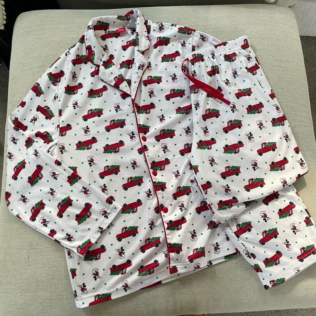 Disney Disney Mickey Mouse 2pc Flannel Santa Christmas Tree Pajamas Size ONE SIZE - 1 Thumbnail