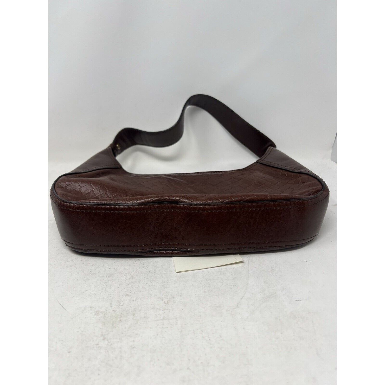 Lancel Lancel [Authentic] Curb Dark Brown Leather Weave Gold Chain Size ONE SIZE - 10 Thumbnail
