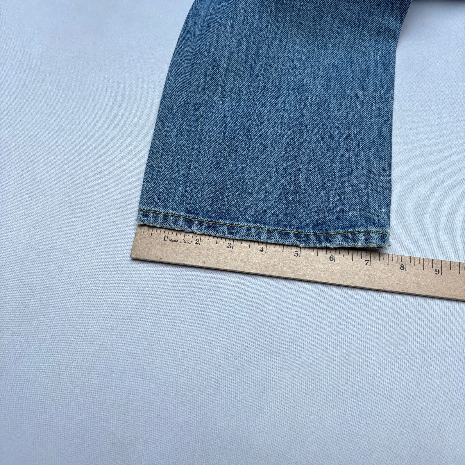 Sid Mashburn $185 Sid Mashburn Light Wash Denim 36x34 Slim Straight Jeans Size US 36 / EU 52 - 10 Thumbnail