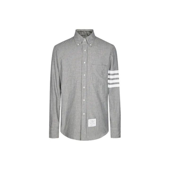 Thom Browne Gray Long Sleeve Shirt for Men 0079