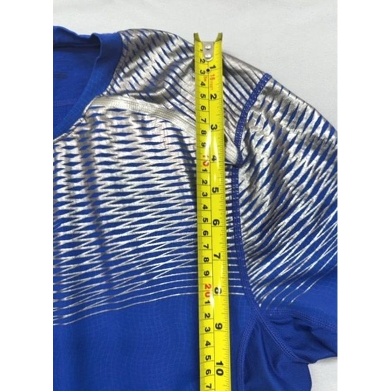Nike Nike Pro Hypercool Men's Blue Fitted Short Sleeve Crewneck Shirt L Size US L / EU 52-54 / 3 - 6 Thumbnail