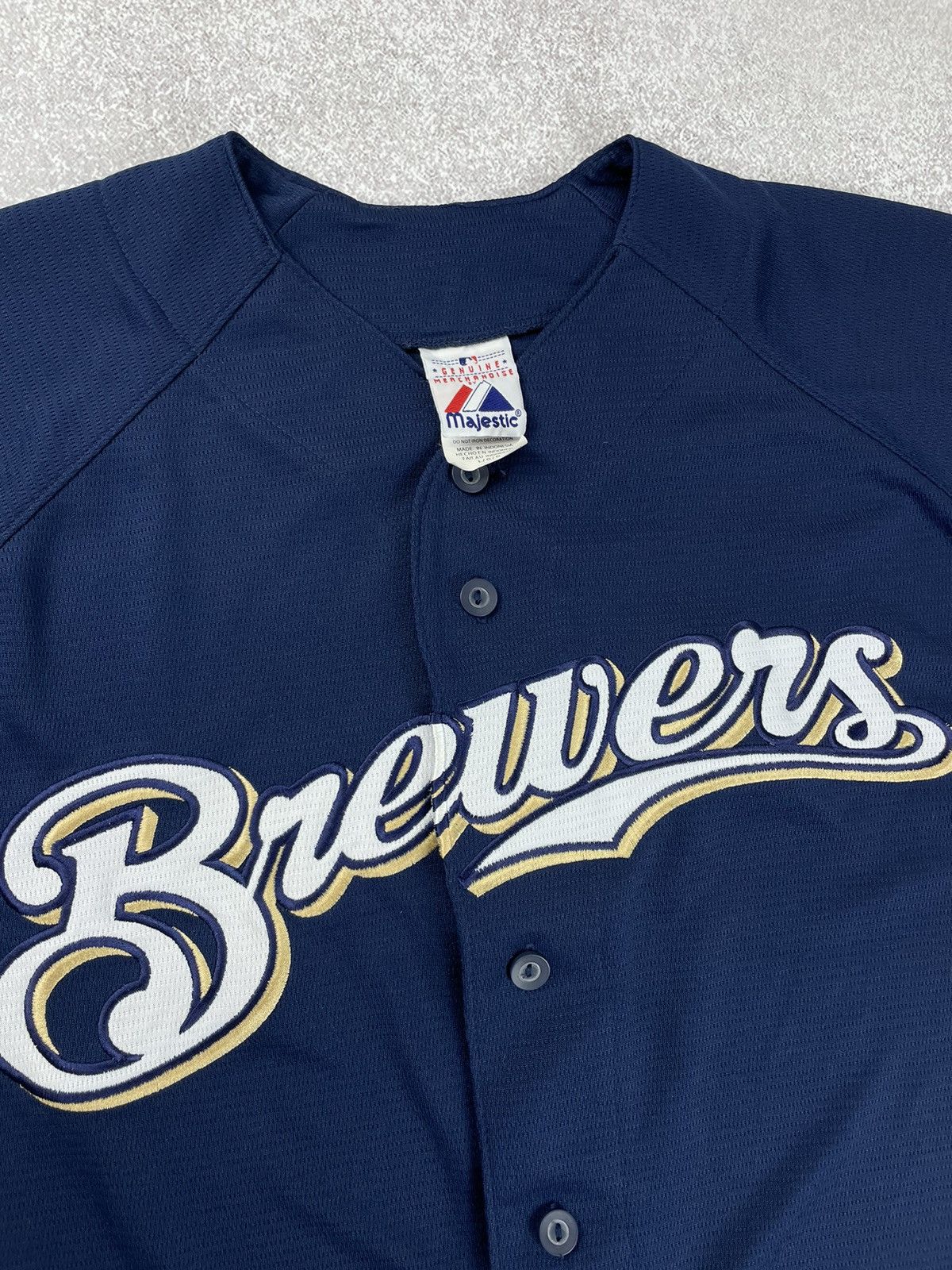 MLB × Majestic Vintage Majestic Milwaukee Brewers Baseball Jersey Shirt Size US L / EU 52-54 / 3 - 5 Thumbnail