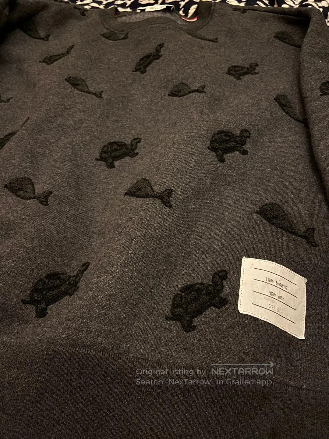 Thom Browne thom browne whale turtle embroidery sweatshirt. Size US M / EU 48-50 / 2 - 2 Thumbnail