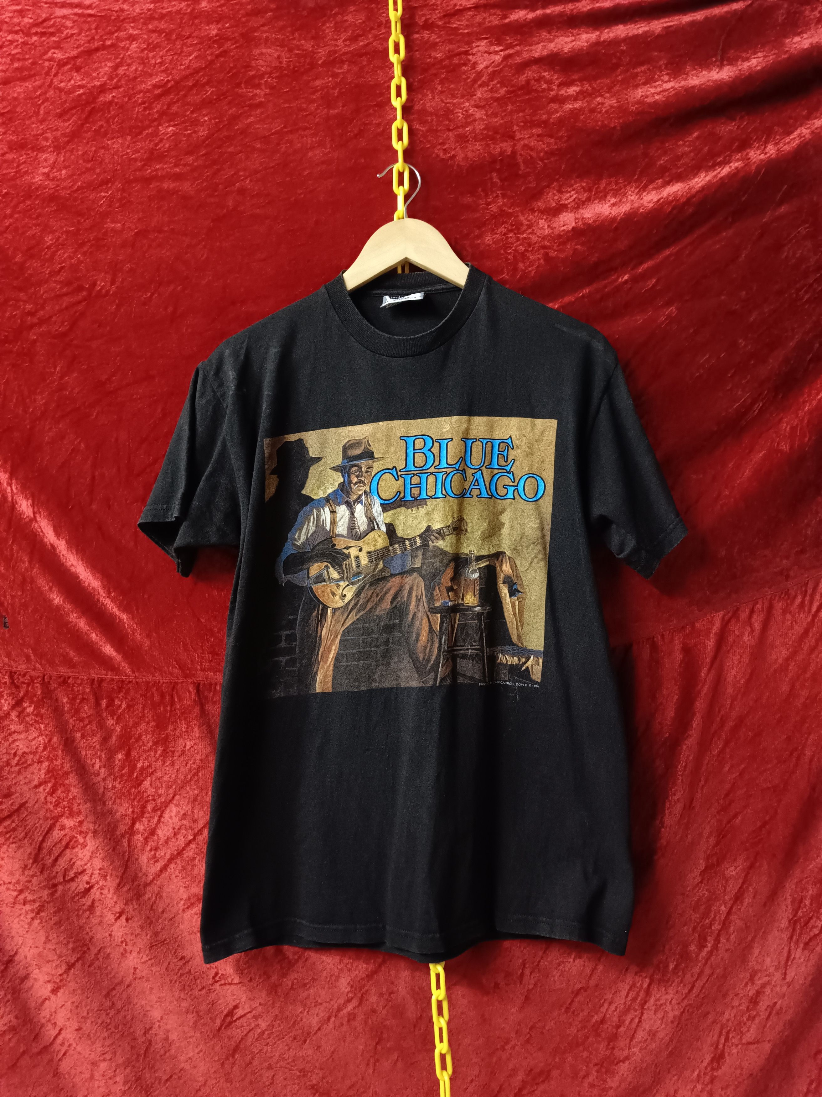 Blue Chicago Art by John Carroll Tee