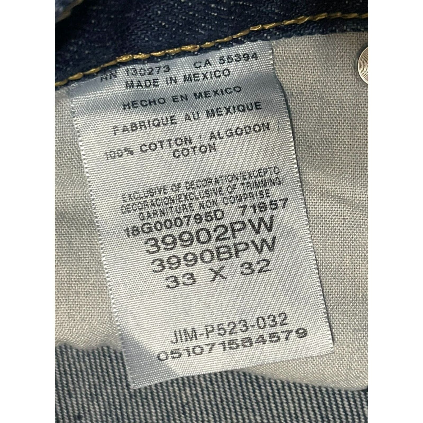 Wrangler Wrangler Jeans Men's 33x32 Blue Denim Straight Pockets Regular Inseam 32in Jeans Size US 33 - 6 Thumbnail