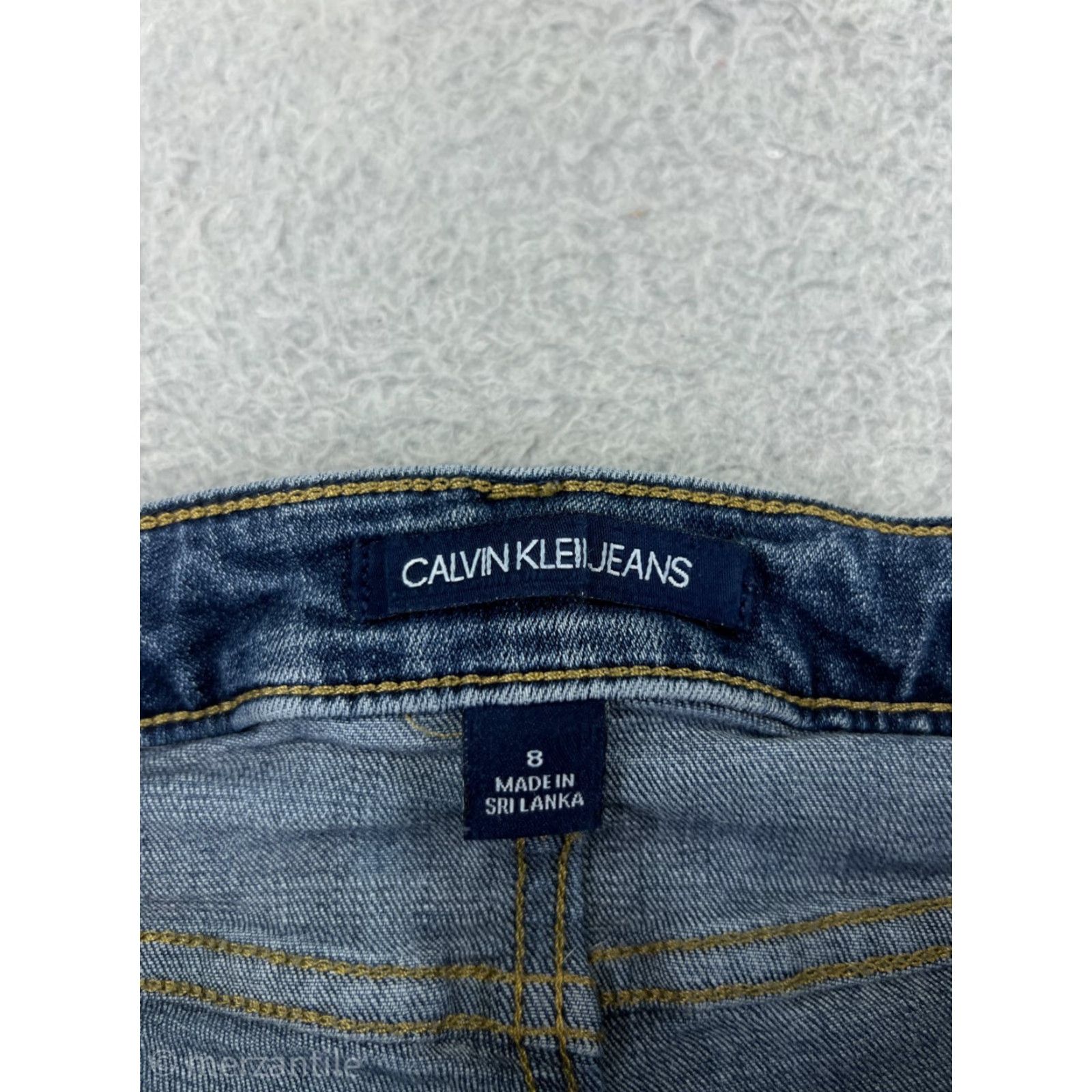 Calvin Klein Calvin Klein Women's Tapered Skinny Jeans 8 Blue Denim Stretch 27in Inseam Modern Fit Size 30" / US 8 / IT 44 - 4 Thumbnail