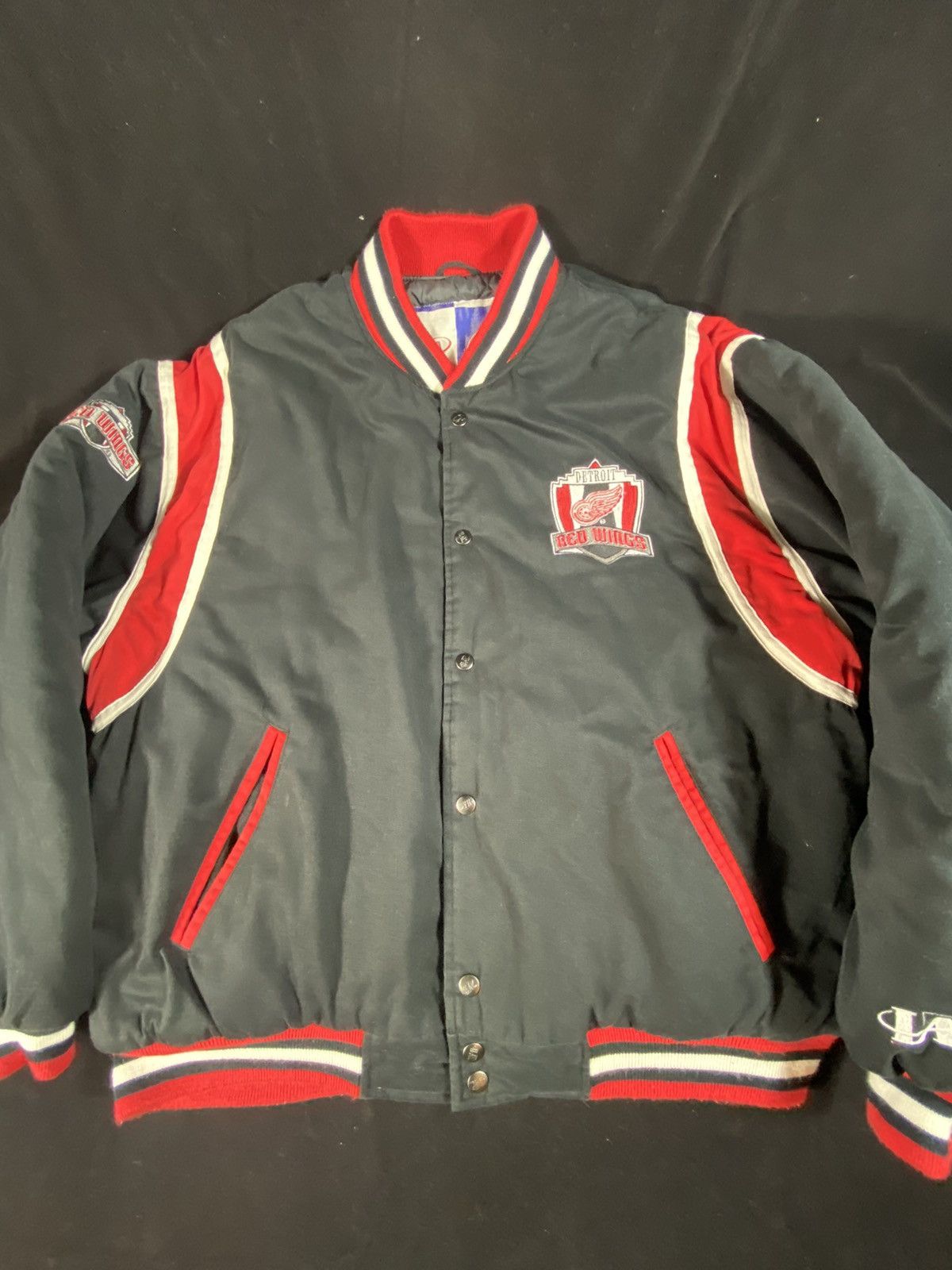 Image of Logo Athletic x Vintage Detroit Redwings Varsity Style Jacket Xl, Men's