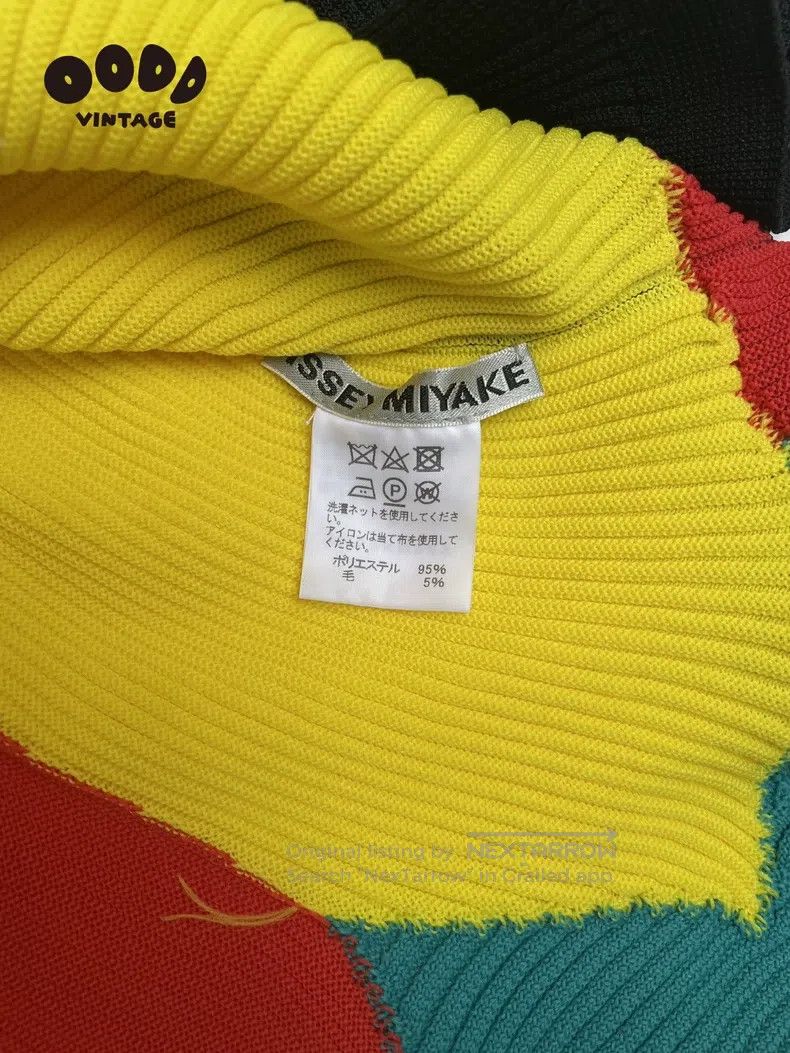 Issey Miyake Issey Miyake Multi Color Rib Ruffle Knit Top Size M / US 6-8 / IT 42-44 - 8 Thumbnail