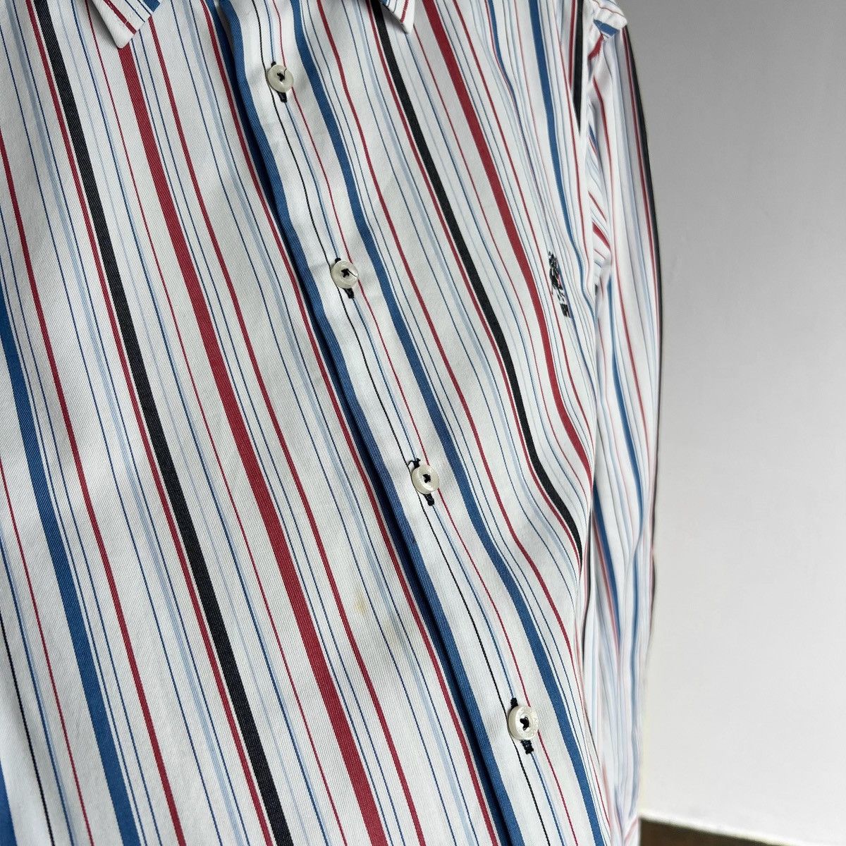 U.S. Polo Assn. × Vintage U.S. Polo Assn Vintage 2 Ply Yarns Striped Button Up Shirt Size US L / EU 52-54 / 3 - 8 Thumbnail