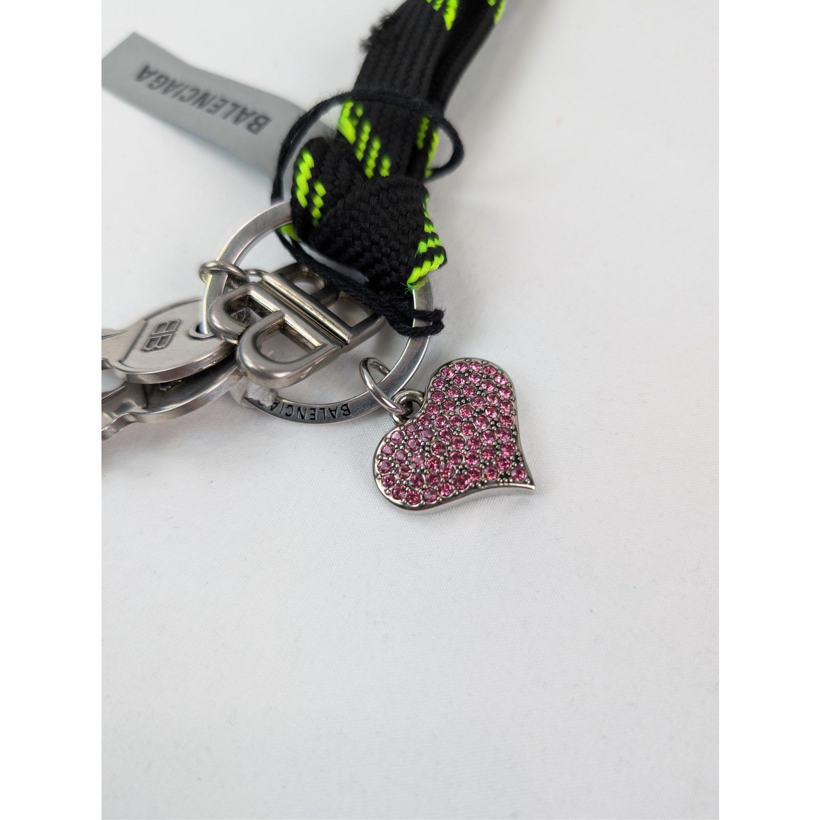 Balenciaga o1rshd1 Q:2 / Size: OS / BB Shoelace Keyring in Black Size ONE SIZE - 4 Thumbnail