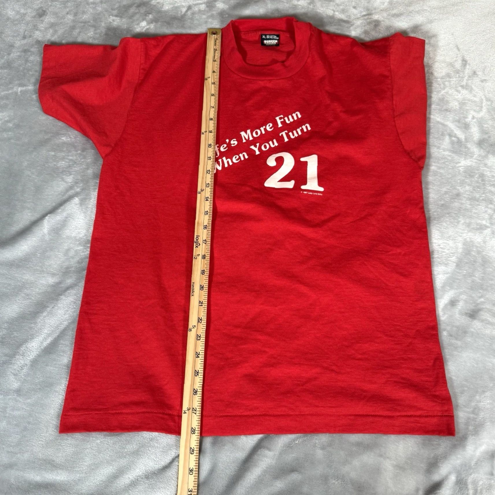 Vintage Vintage Lifes More Fun When You’re 21 T Shirt Mens XL (Fits L) Funny 90s Size US XL / EU 56 / 4 - 8 Thumbnail