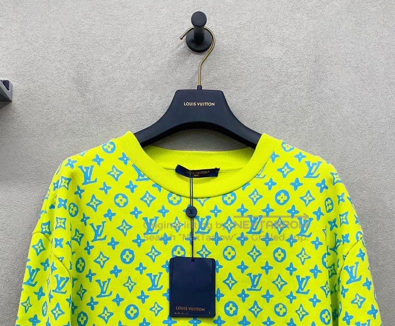 Louis Vuitton Louis Vuitton Yellow Sweater with Full Logo sweatshirt Size US L / EU 52-54 / 3 - 4 Thumbnail