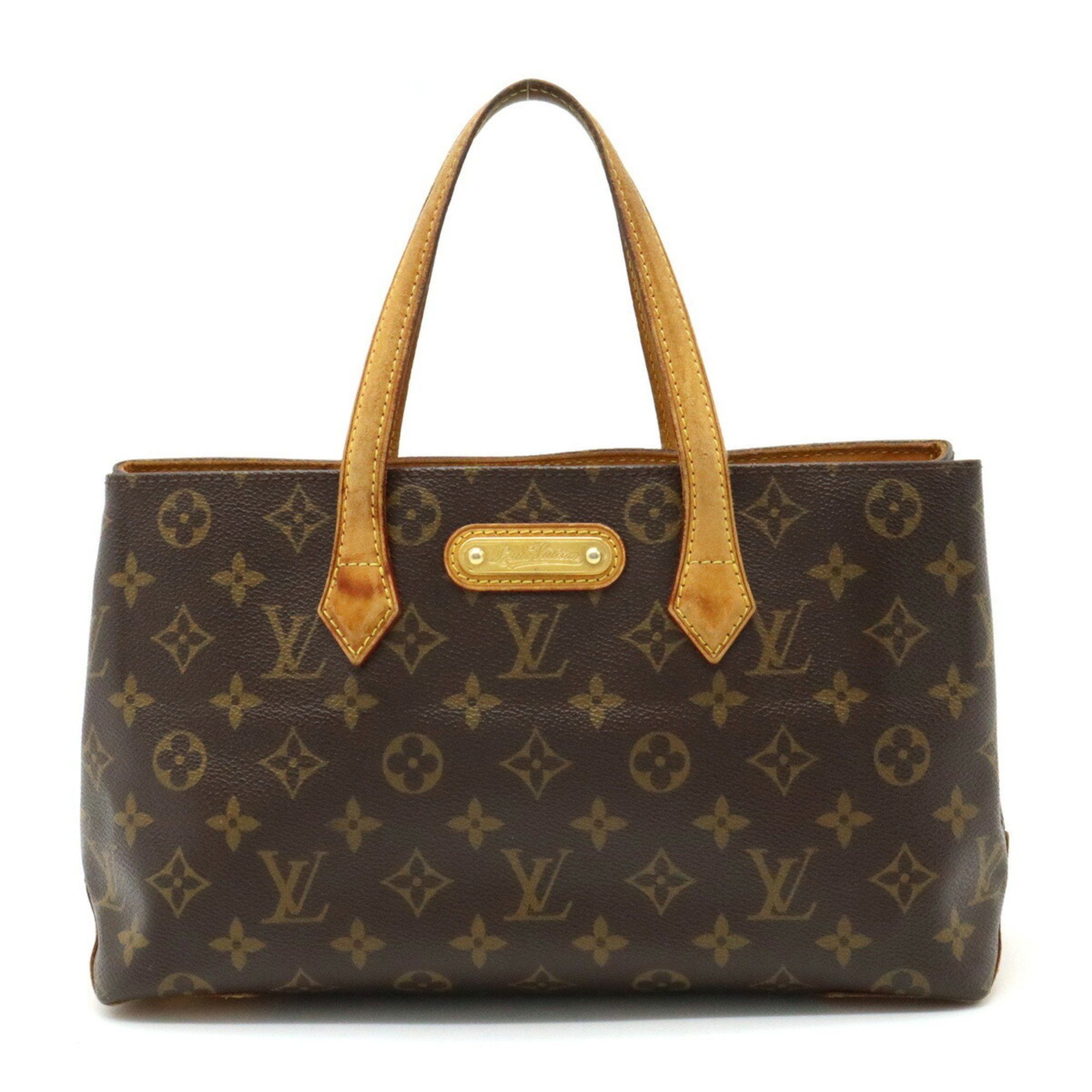 Louis Vuitton Wilshire PM M45643 Monogram Canvas Tote Handbag Brown