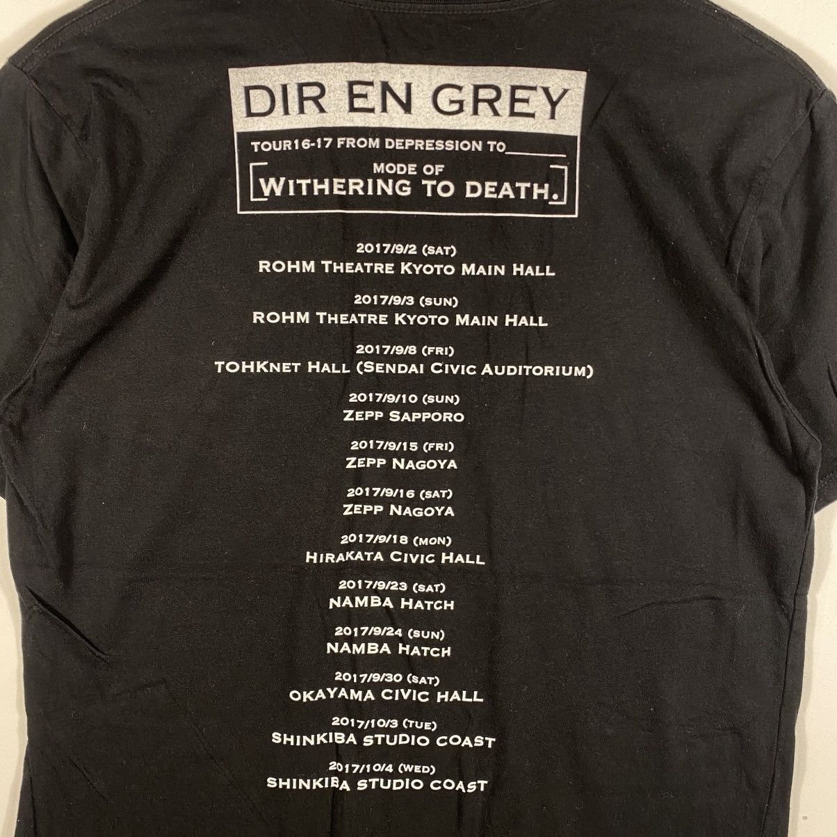 Band Tees Japanese Band DIR EN GREY Under The Sun Tour 16-17 Tee Shirt Size US L / EU 52-54 / 3 - 6 Thumbnail