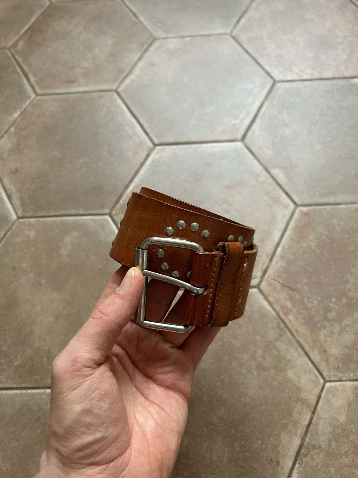Leather Jesus Rocks Leather Brown Belt We Could Be Heroes Size ONE SIZE - 1 Thumbnail