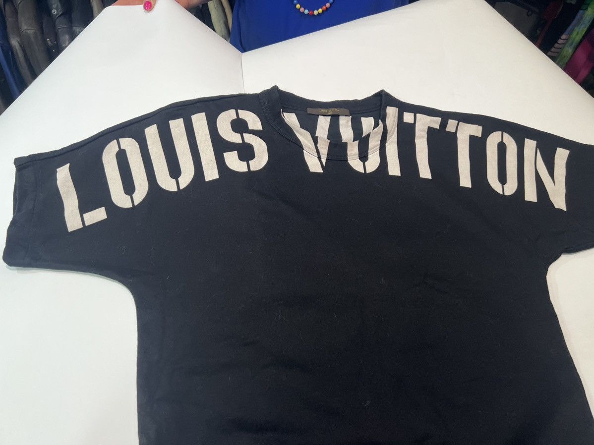 Louis Vuitton Louis Vuitton Black Fragment Printed Short Sleeve Sweater M Size US M / EU 48-50 / 2 - 2 Thumbnail